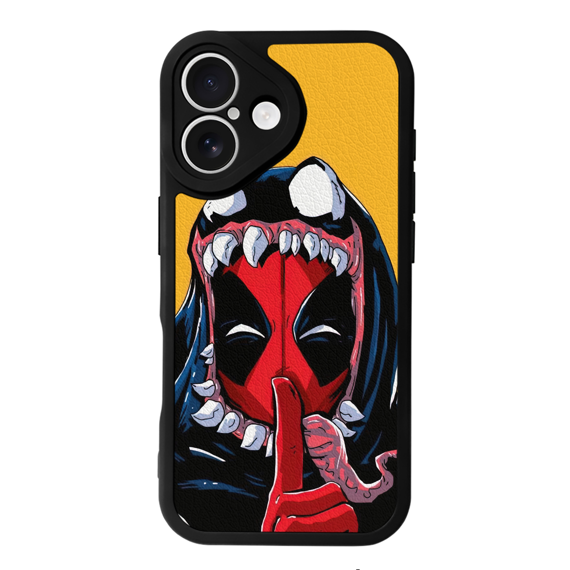 （画像用） Deadpool デッドプール 【iPhone 16シリーズ対応】シリコンスマホケース（レザー調） 材質：シリコン